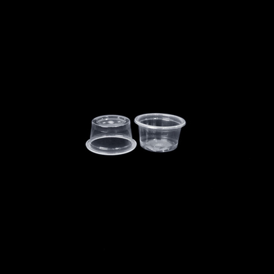 চাটনি সফেলের জন্য প্লাস্টিক ক্লিয়ার সস কাপ OEM ODM নিষ্পত্তিযোগ্য কালো লিক প্রতিরোধী