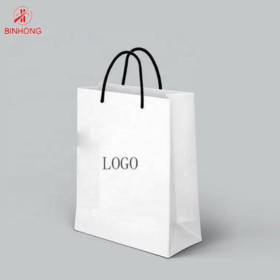 তেল প্রুফ প্রলিপ্ত কাগজ 80gms বাঁকা হ্যান্ডল ব্যাগ