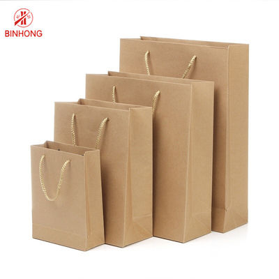 পরিবেশবান্ধব 110gsm 16x6x12 '' পুনর্ব্যবহারযোগ্য ক্রাফ্ট ব্যাগ