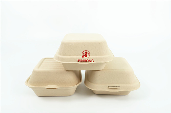 Clamshell Biodegradable Take Away বক্স টেকসই ফাস্ট ফুড প্যাকেজিং