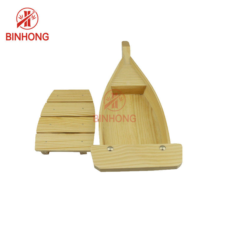 মোসো বাঁশ প্রাকৃতিক রঙ 15 '' কাঠের নৌকা বোল