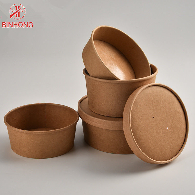 বায়োডেগ্রেডেবল লোগো মুদ্রণ 12oz ডিসপোজেবল কাগজ পাত্রে