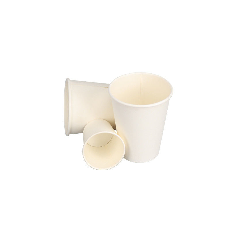 12oz 60mm বটম সিঙ্গেল ওয়াল হোয়াইট কফি ডিসপোজেবল পেপার কাপ বায়োডিগ্রেডেবল