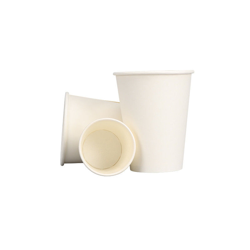 12oz 60mm বটম সিঙ্গেল ওয়াল হোয়াইট কফি ডিসপোজেবল পেপার কাপ বায়োডিগ্রেডেবল