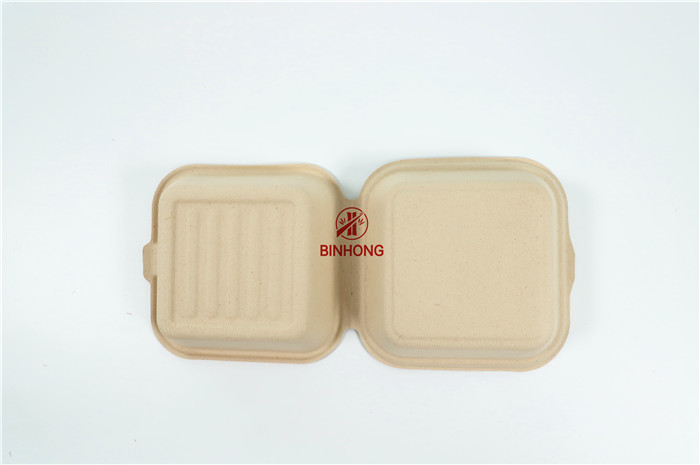 Clamshell Biodegradable Take Away বক্স টেকসই ফাস্ট ফুড প্যাকেজিং